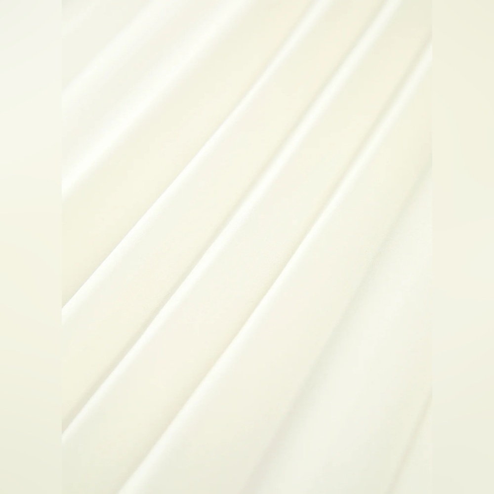 Commense Ivory Button-Front Asymmetrical Pleated Midi Skirt - Picture 4 of 6